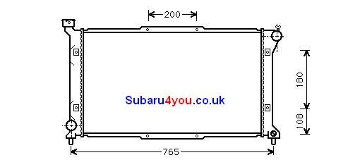 thumbnail image 2 of Aluminum Radiator Replacement For Subaru Legacy 95-99 2.2L & 97-99 2.5L – Eagleline LR1839 2 of 5