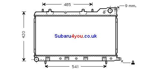 45111FC310 Radiator 1993 Forester Non Turbo Auto