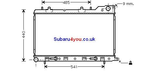 45111SA010 45111SA011 Radiator 1993 Forester Turbo Automatic
