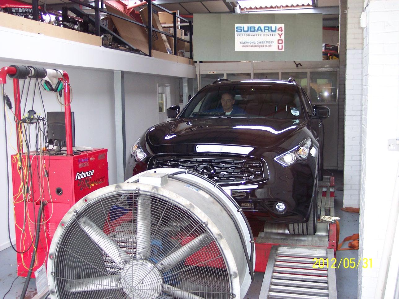 Infinity FX50S Car on Dyno Rolling Road